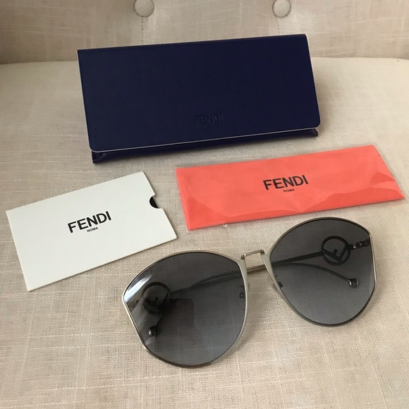 Fendi Accessories - Fendi Cat Eye Sunglasses Light Gold w/ Grey lenses